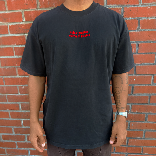 Solo el Pueblo Salva al Pueblo | Oversized Embroidered T-Shirt