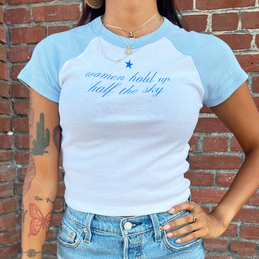 Women Hold Up Half the Sky | Baby Tee